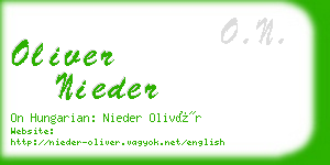 oliver nieder business card
